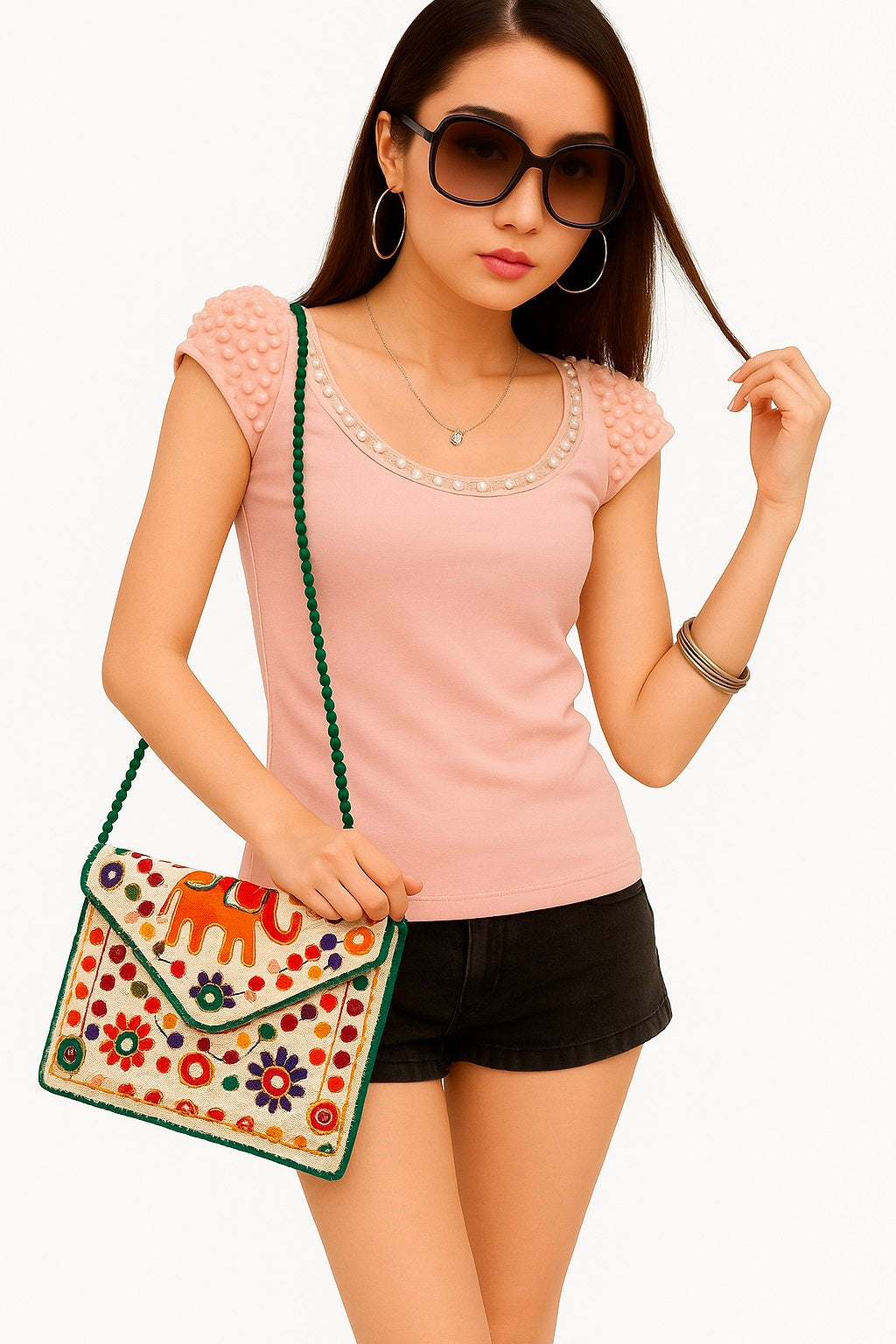 MAGGOT Clutch Bags Sling Bags Cross Body Bags for Women 30X20 Cm