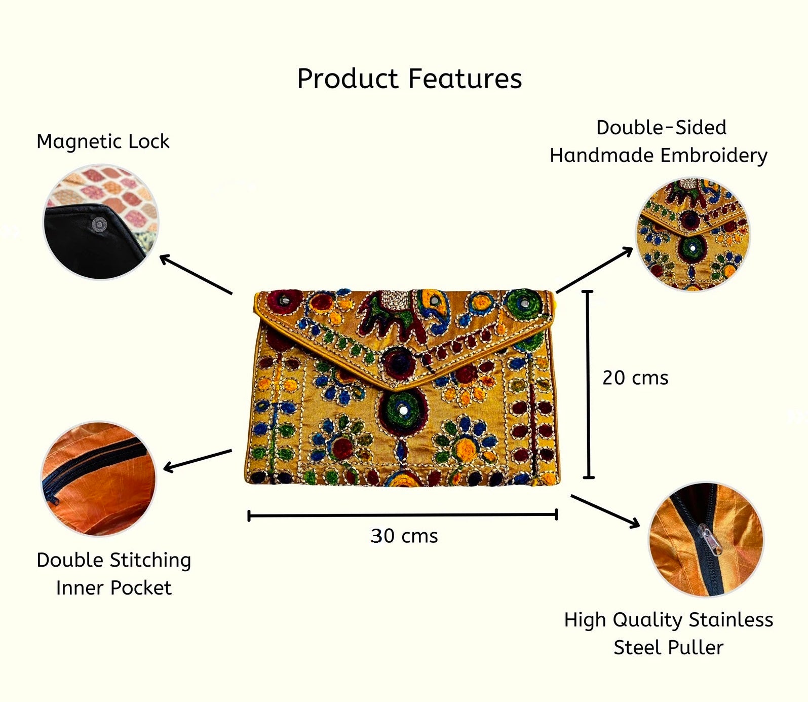 MAGGOT Casual handbags for women Office bags Travel bags for Women 30X20 Cm