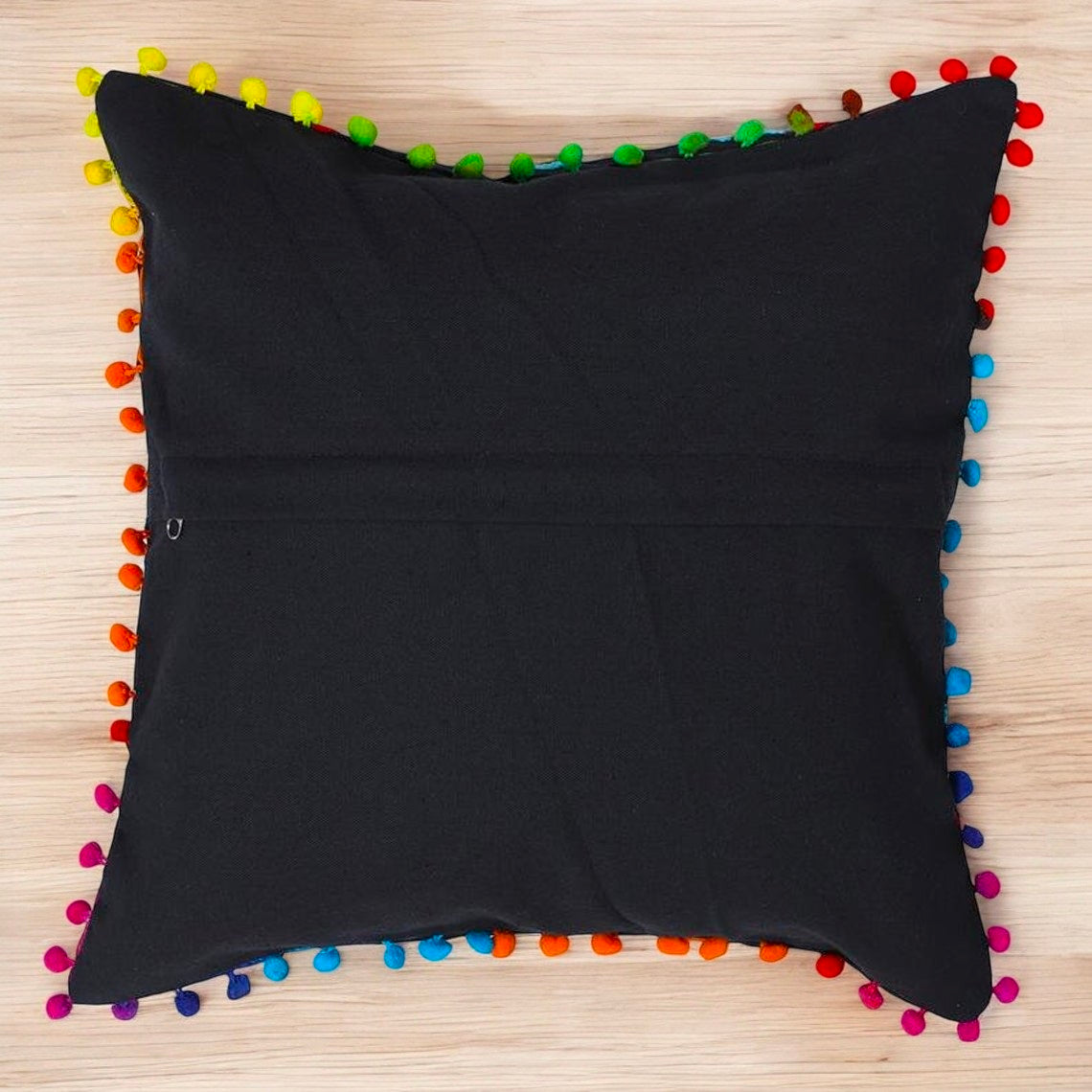 MAGGOT Embroidered Handmade Cushion Cover Cotton Sofa Decorative Cushion Pillow Cover Cushion Case 16" X 16" Inch