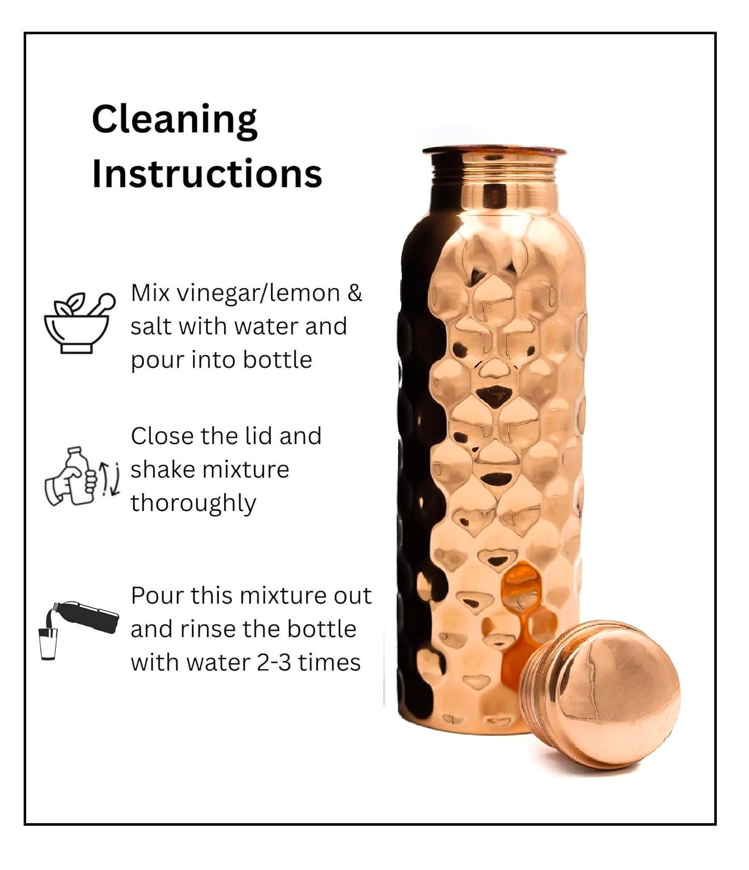 MAGGOT Copper Bottle (950ml): 100% Pure BPA-Free Water Bottle | Copper-Infused Water | Leak Proof | Office Use | Boosts Immunity