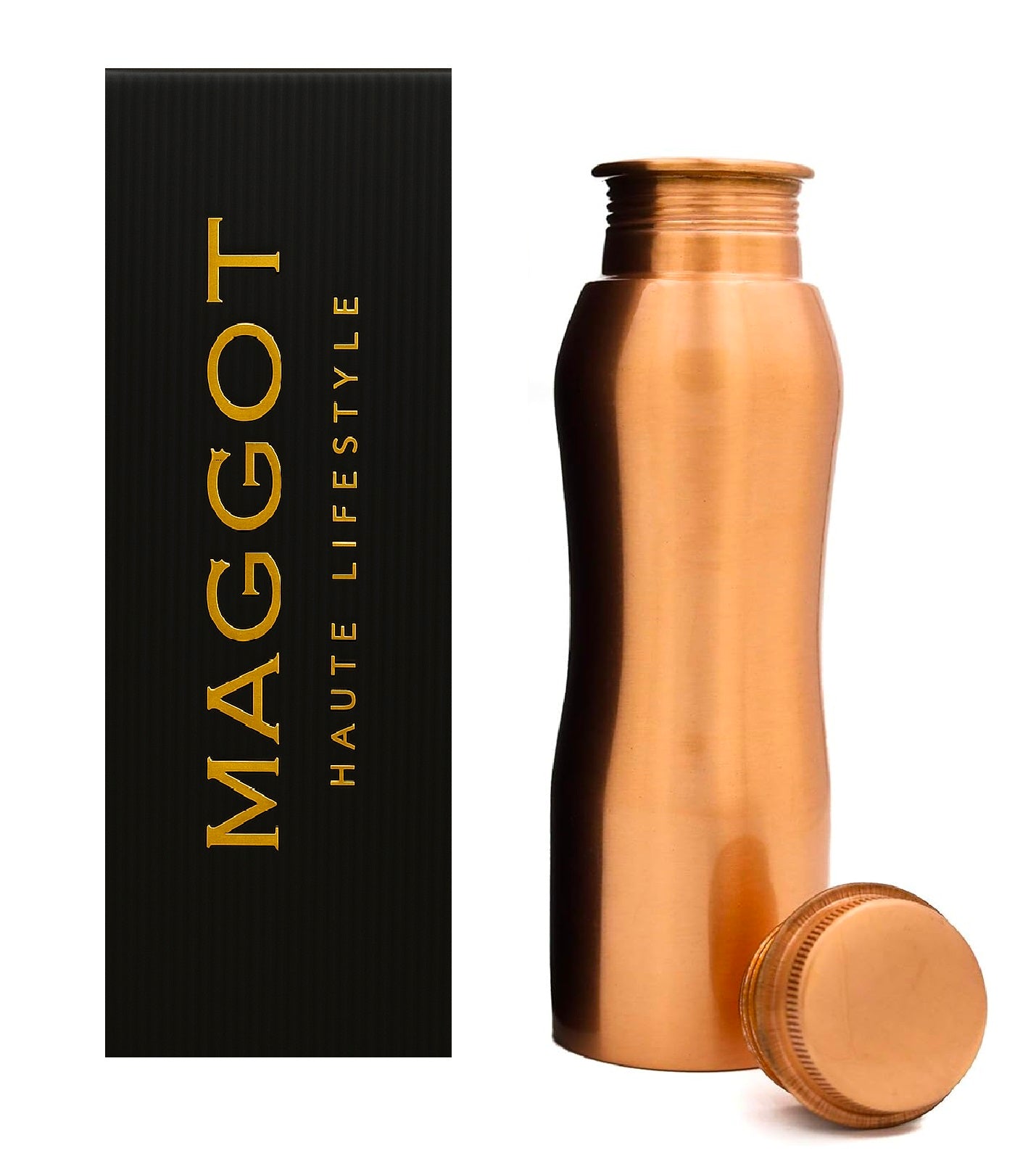MAGGOT Copper Bottle (950ml): 100% Pure BPA-Free Water Bottle