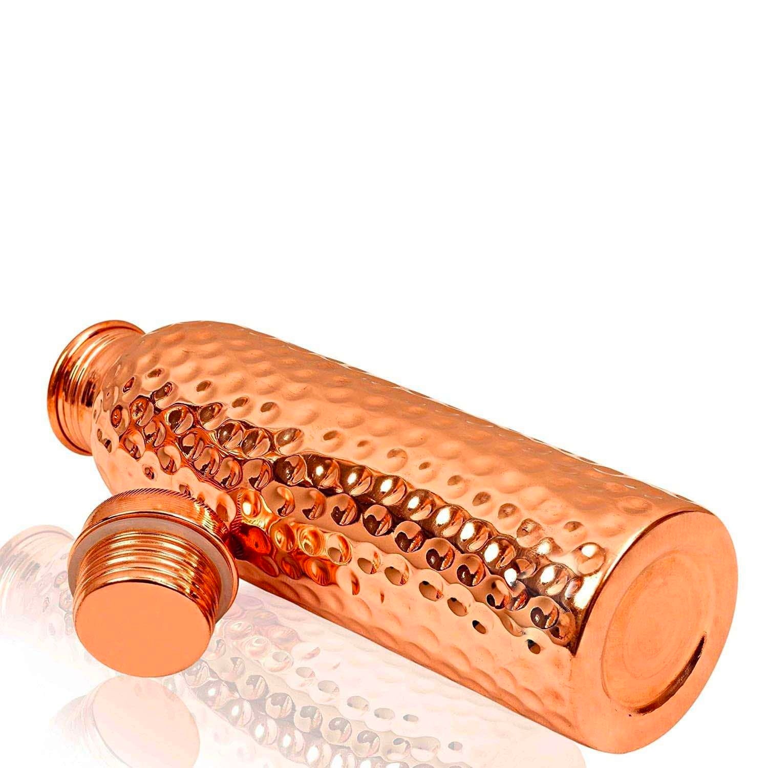 MAGGOT Handcrafted Copper Bottles for Water with Leak Proof Lid (1 Liter): 100% Pure BPA-Free