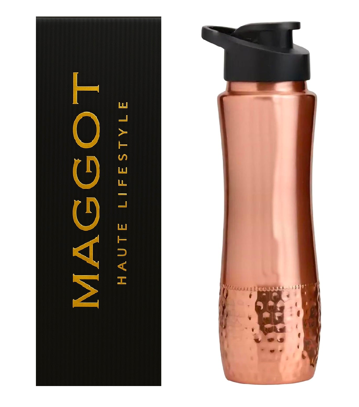 MAGGOT Handcrafted Copper Bottles for Water with Leak Proof (1 Liter)