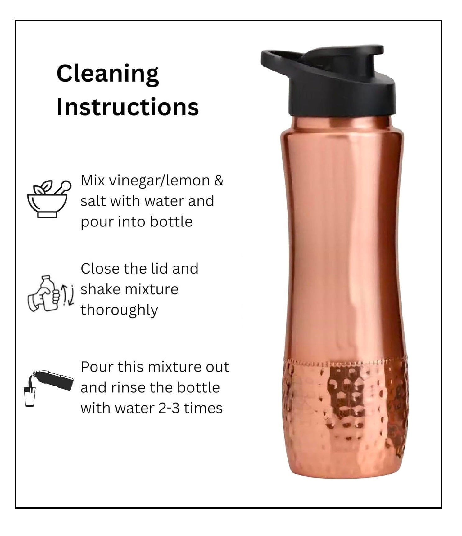 MAGGOT Copper Bottle (950ml): 100% Pure BPA-Free Water Bottle | Copper-Infused Water | Leak Proof | Office Use | Boosts Immunity | Supports Digestive & Liver Health | Ayurveda Inspired