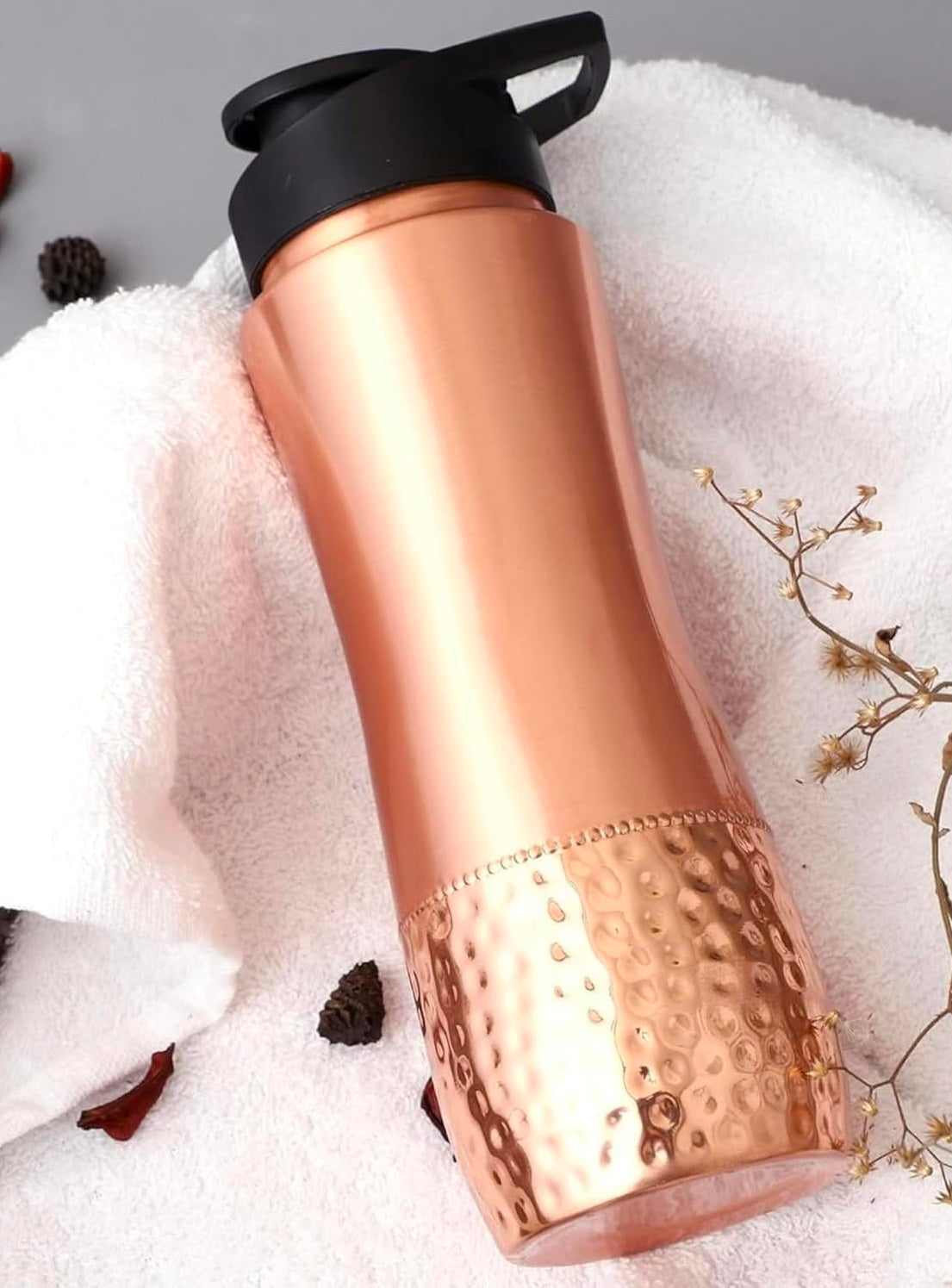 MAGGOT Handcrafted Copper Bottles for Water with Leak Proof (1 Liter)